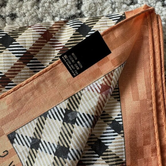 DAKS, Intermode, Laura Ashely Lot of 4 handkerchief Made in Japan 18 X 18 New - Picture 10 of 13